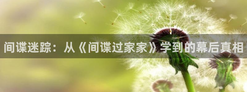 漫蛙腾牛网：间谍迷踪：从《间谍过家家》学到的幕后真相
